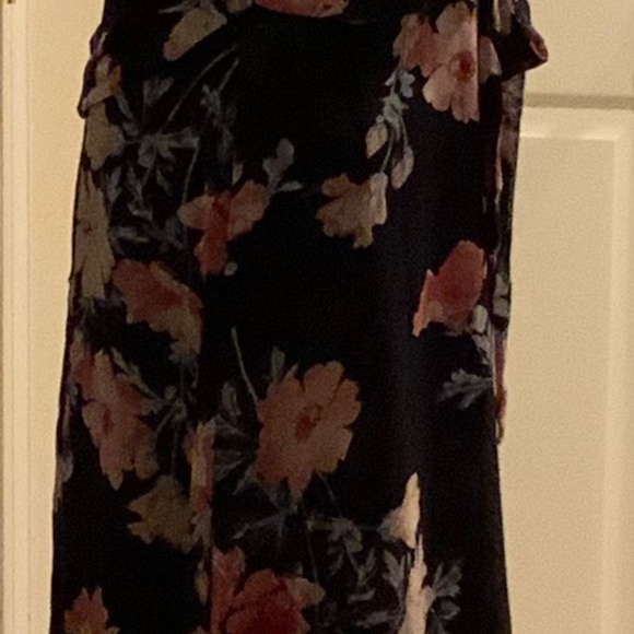 Eliza J Navy Floral High-Low Wrap Dress Size 10 - Picture 7 of 10